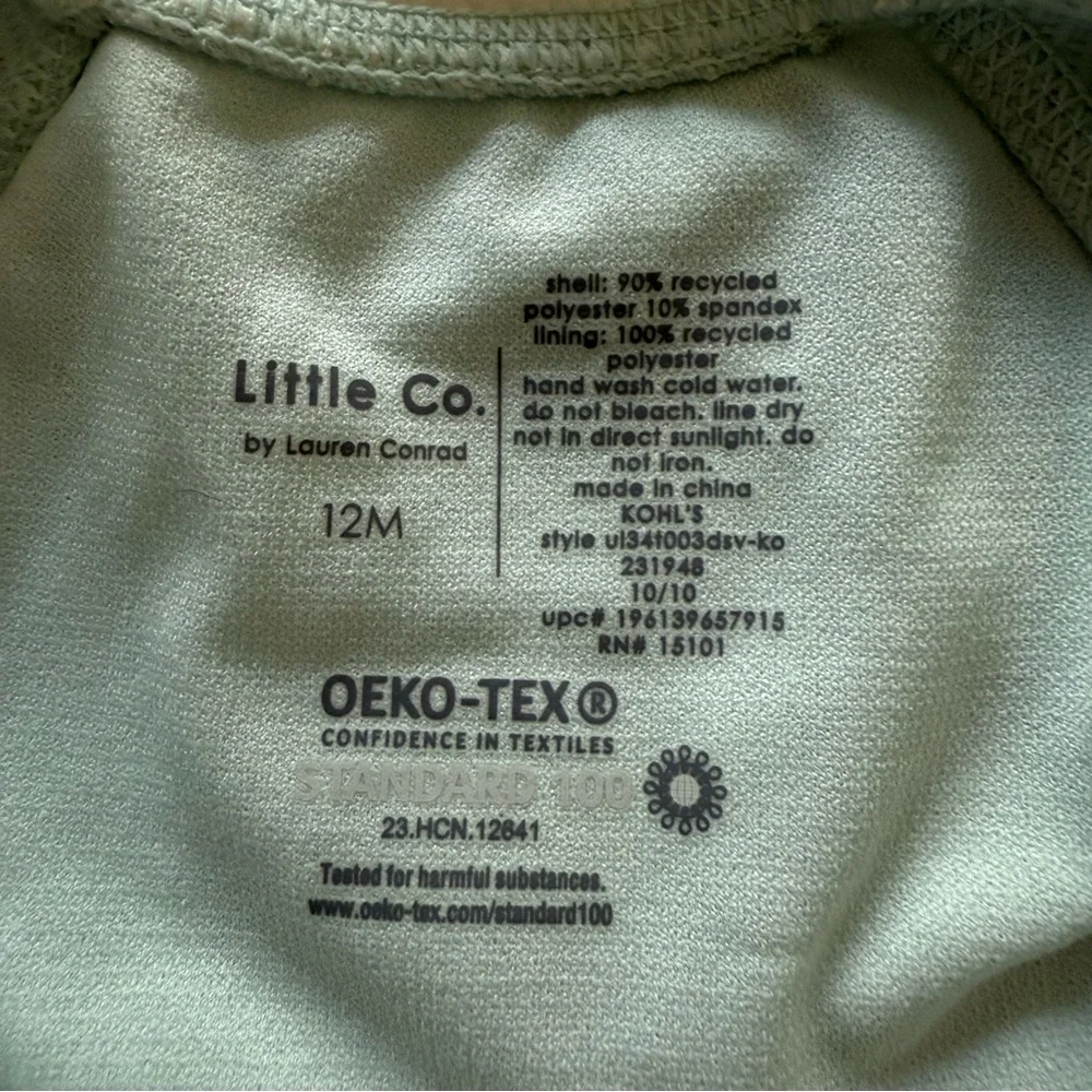 Little Co by Lauren Conrad Ribbed One-Piece Rash Guard Swimsuit 12M‎
